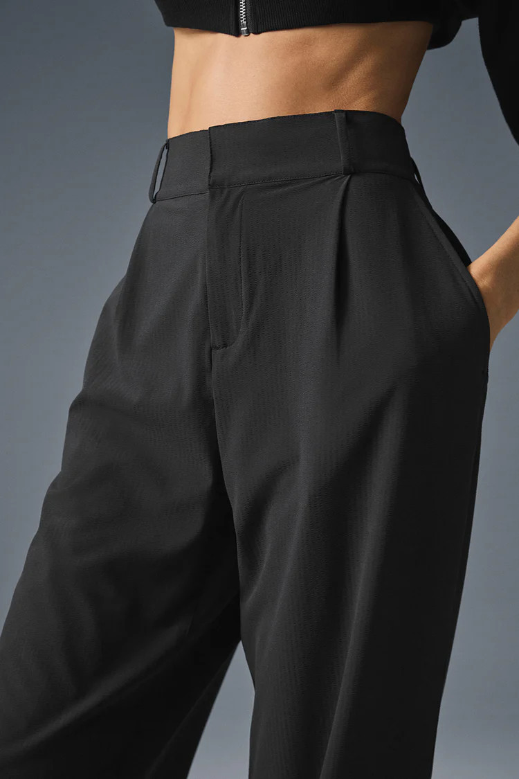 High-Waist Dreamscape Trouser (Regular) - Black | Alo Yoga (US)