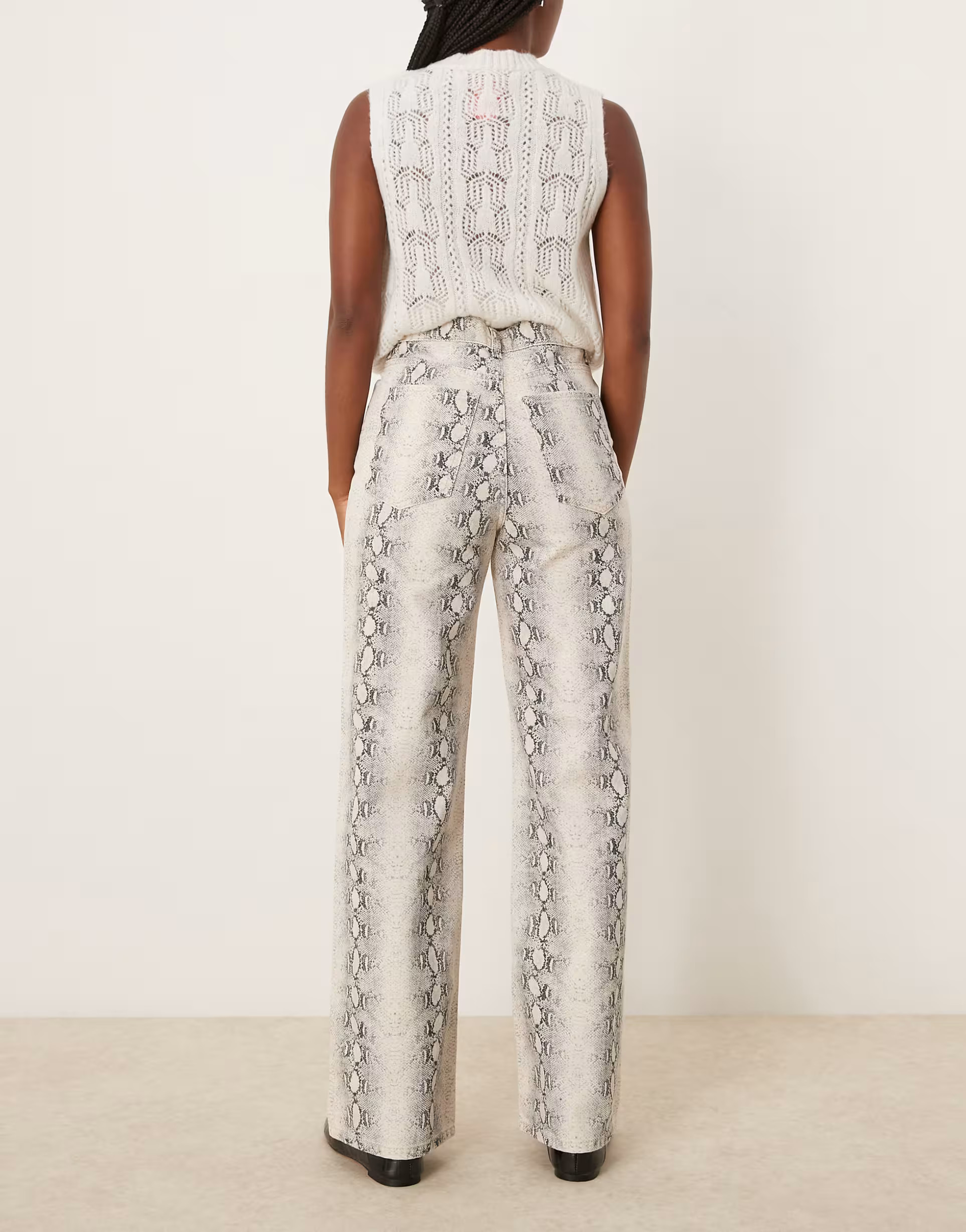 New Look wide leg jeans in snake print | ASOS (Global)
