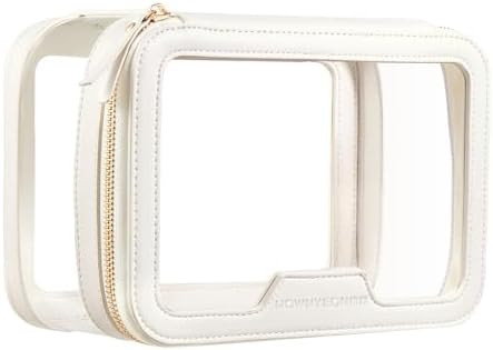 ROWNYEON Clear Makeup Case Toiletry Bag Multipurpose Travel Makeup Train Case Portable Cosmetic O... | Amazon (US)