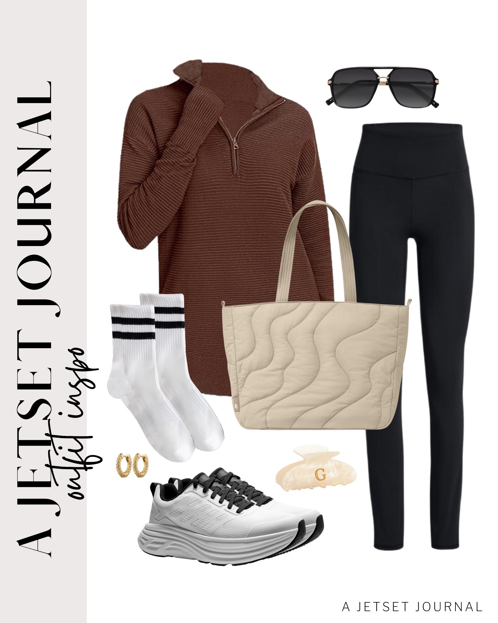 Leggings, a sweater, and sneakers make a simple outfit that’s cute and comfy!
half zip sweater, puffy laptop tote bag, running shoes, cute hair clips, casual look, vacation style, winter style, makeup must have, beauty favorite, transitional outfit, functional bag, amazon fashion, affordable style

#LTKU #LTKSeasonal #LTKFindsUnder50