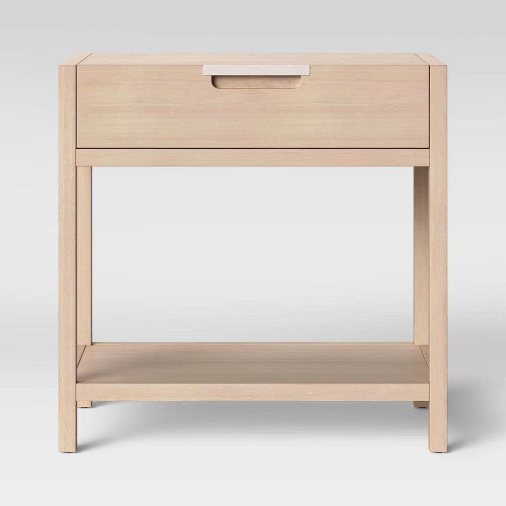 Porto Nightstand with Drawer Bleached Wood - Project 62 , Brown | Target