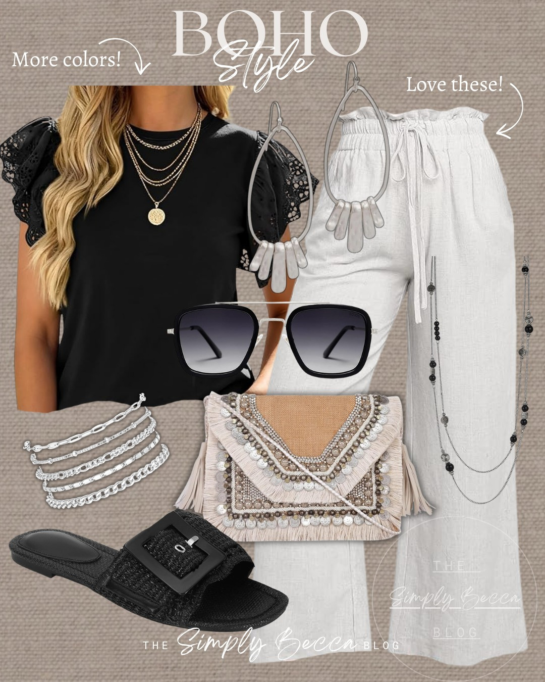 Howww stinkin’ cute - I love the sleeves on this top! 🖤

@amazon #ltkwomens #lacesleeves #silverbracelets #blacksandals #sequinpurse 

 #LTKdayinmylife #LTKootd #LTKmomlife