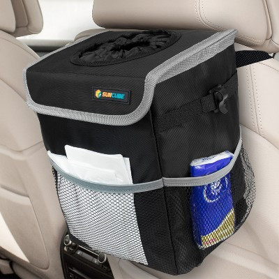 SUN CUBE Waterproof Car Trash Can with Lid, Portable Organizer Garbage Can, Removable Leakproof L... | Target