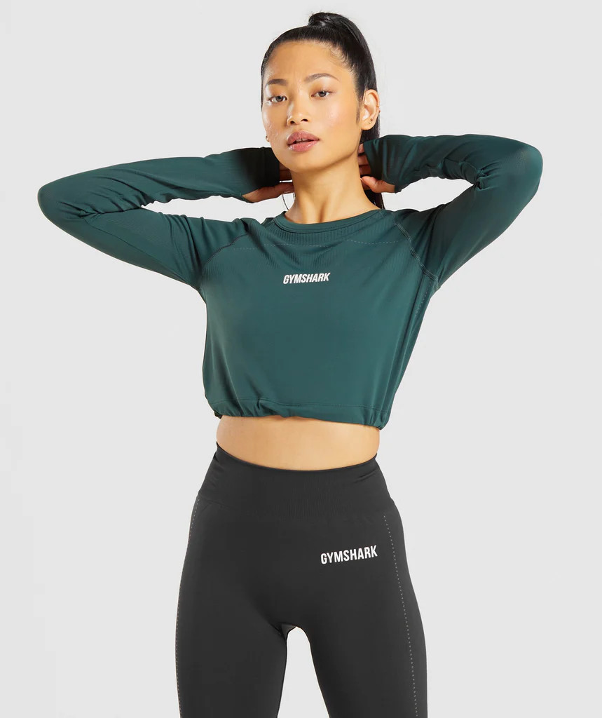 breeze lightweight seamless long sleeve crop top | Gymshark (Global)