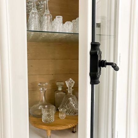 Whiskey glass cabinet: kitchen decor, glasses, decanter 

#LTKFindsUnder50 #LTKHome #LTKStyleTip