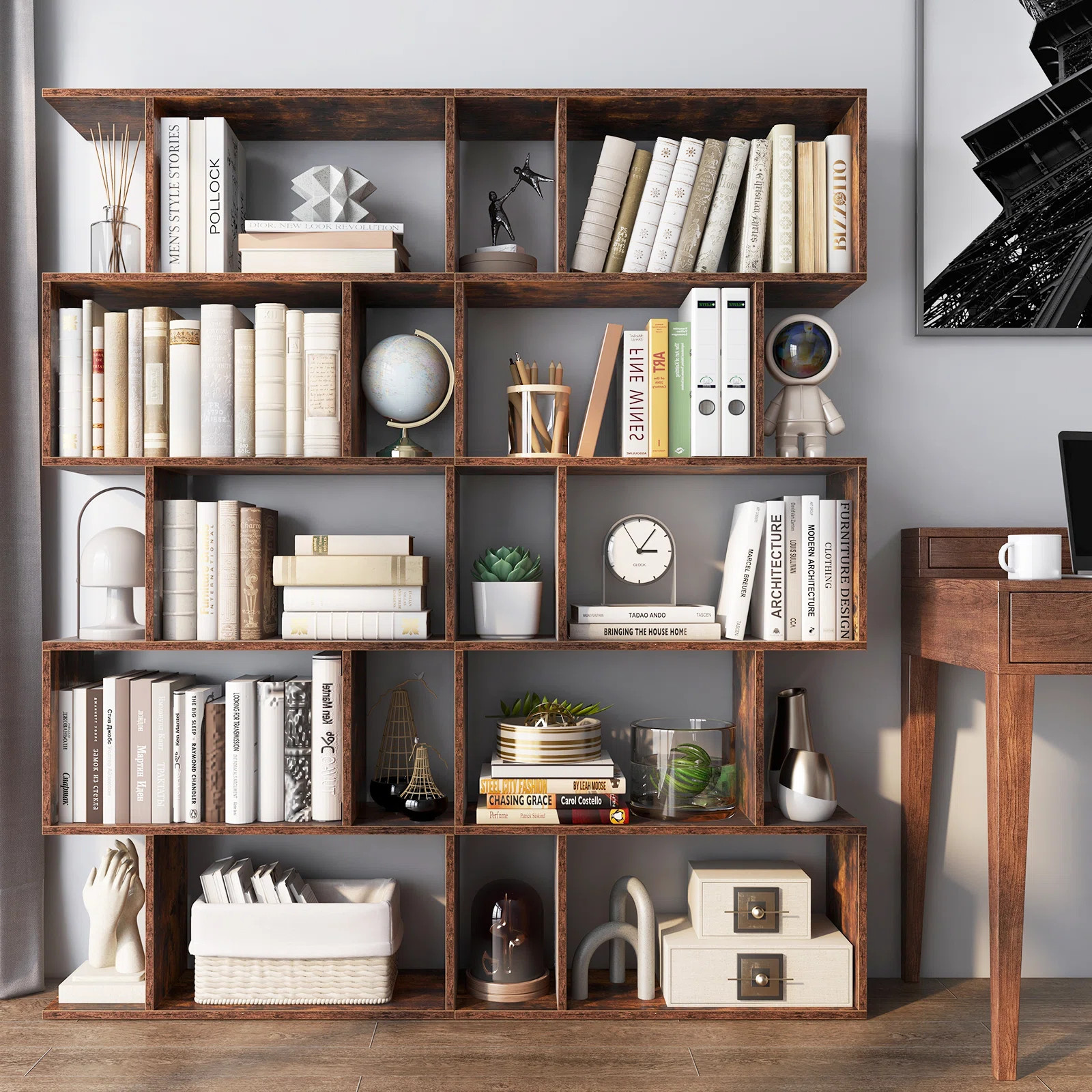 Rufio Geometric Bookcase (Set of 2) | Wayfair North America