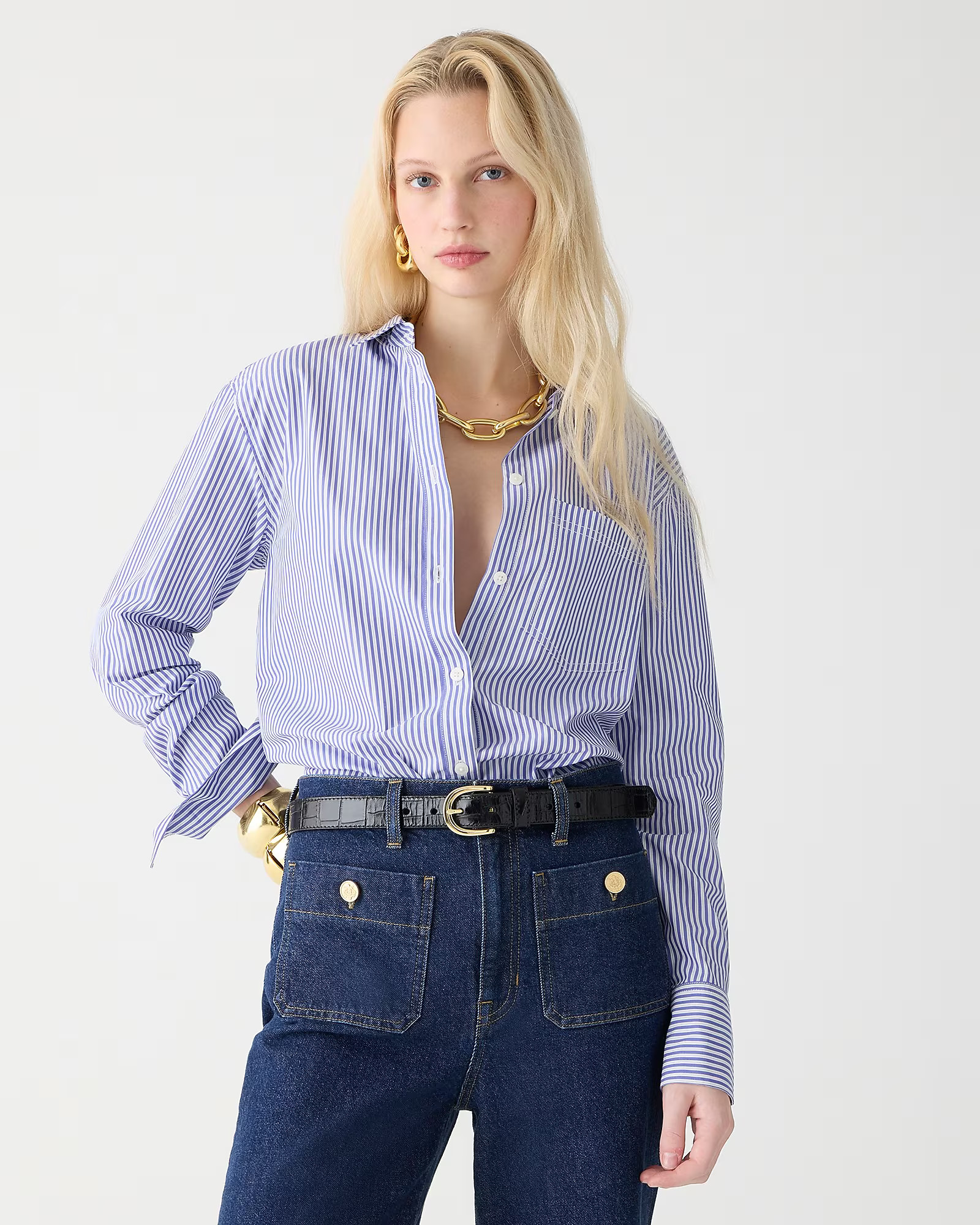 Garçon classic shirt in stripe cotton poplin | J. Crew US