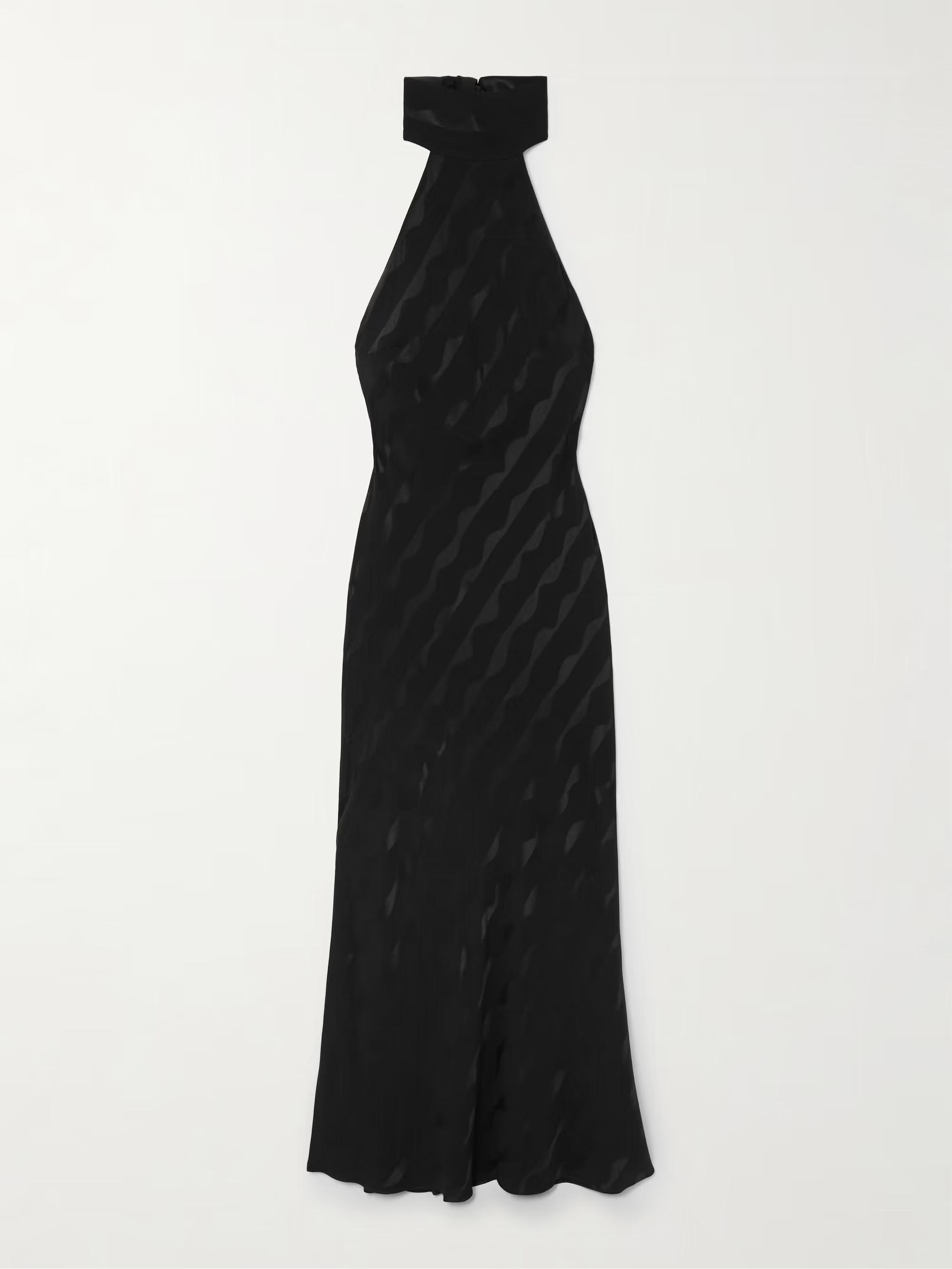 Maura satin-jacquard halterneck midi dress | NET-A-PORTER (UK & EU)