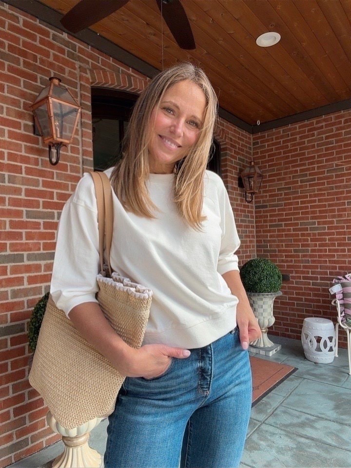 The perfect outfit for running errands, grabbing lunch with a friend, or just a casual day out. It’s easy, comfortable, and still pulled together. We especially love this tote bag from Social Threads.

#LTKSeasonal #LTKOver40 #LTKMidsize