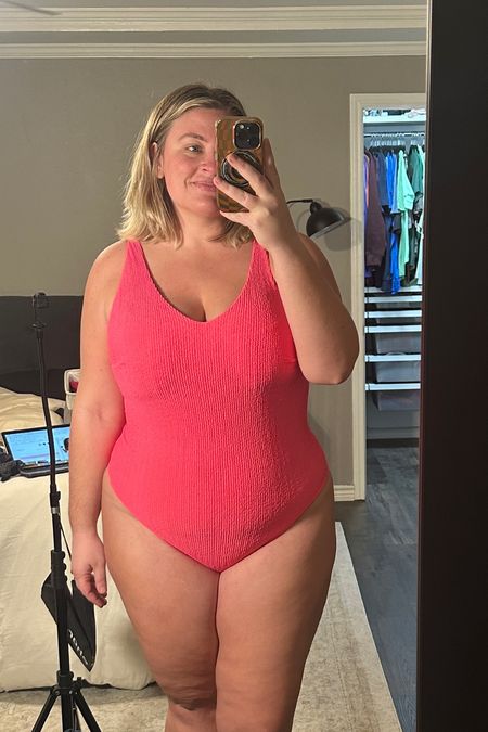 Bra sized one piece swimsuit - I sized down 3 cup sizes in this. Perfect vacation / beach / resort bathing suit! 

#LTKplussize #LTKmidsize #LTKswim