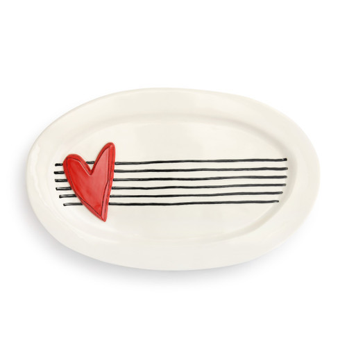 Red Heart Platter from Heartful Home | DEMDACO