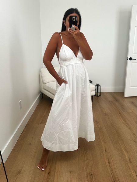 Aritzia Babaton Encourage Poplin Dress wearing size medium