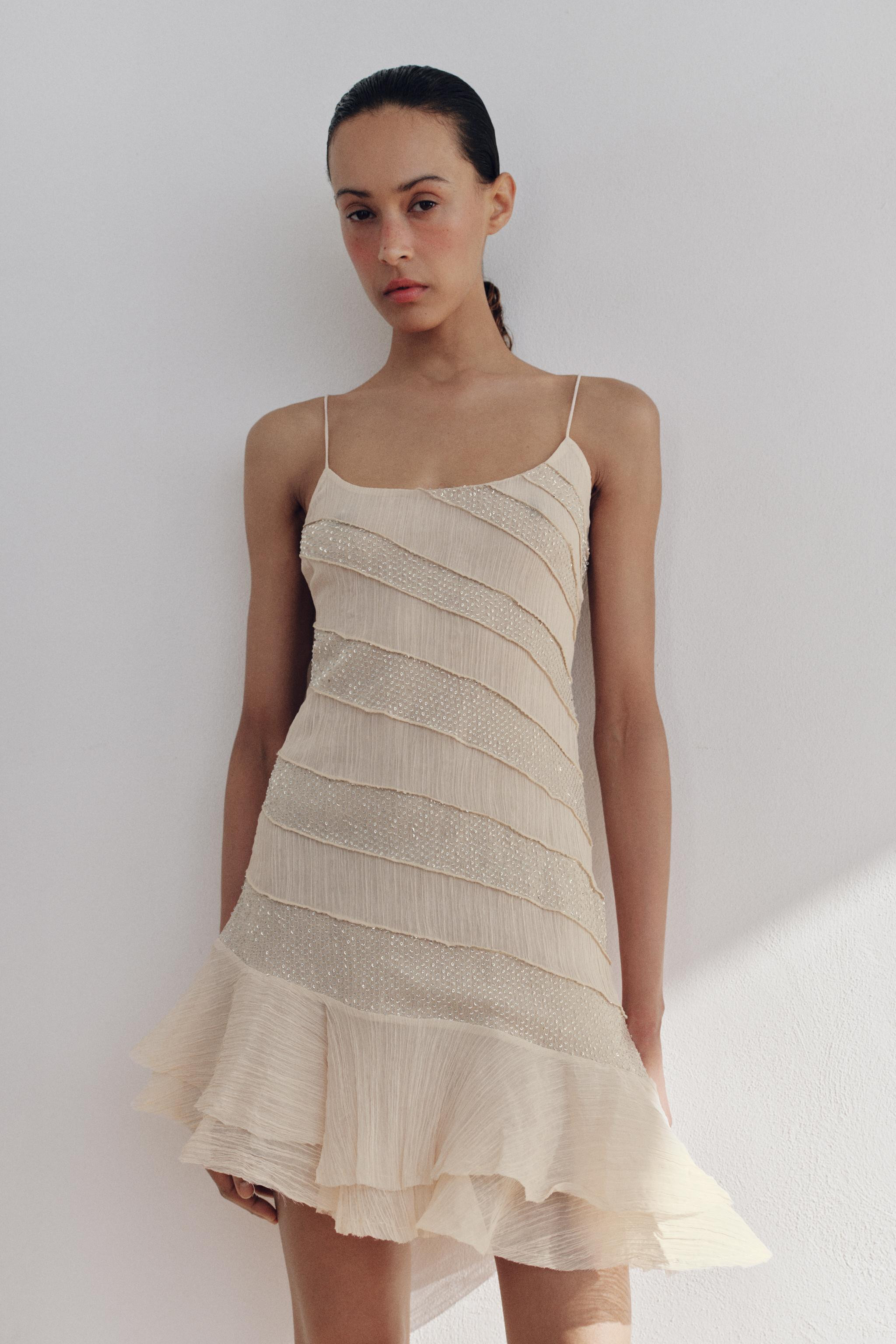BEADED SLIP DRESS | Zara US
