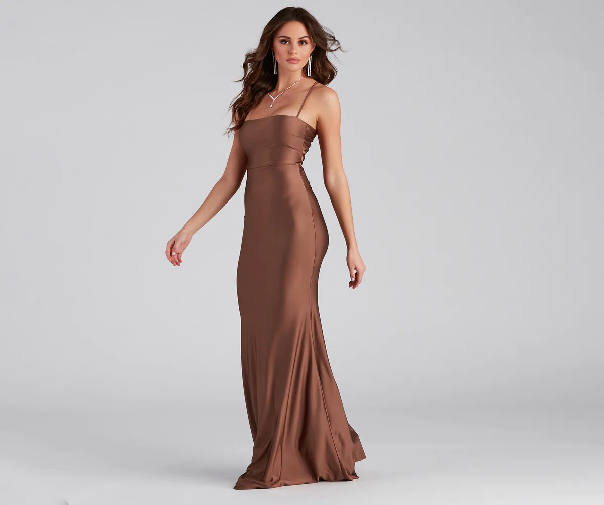 Gisel Formal X-Back Long Dress | Windsor Stores