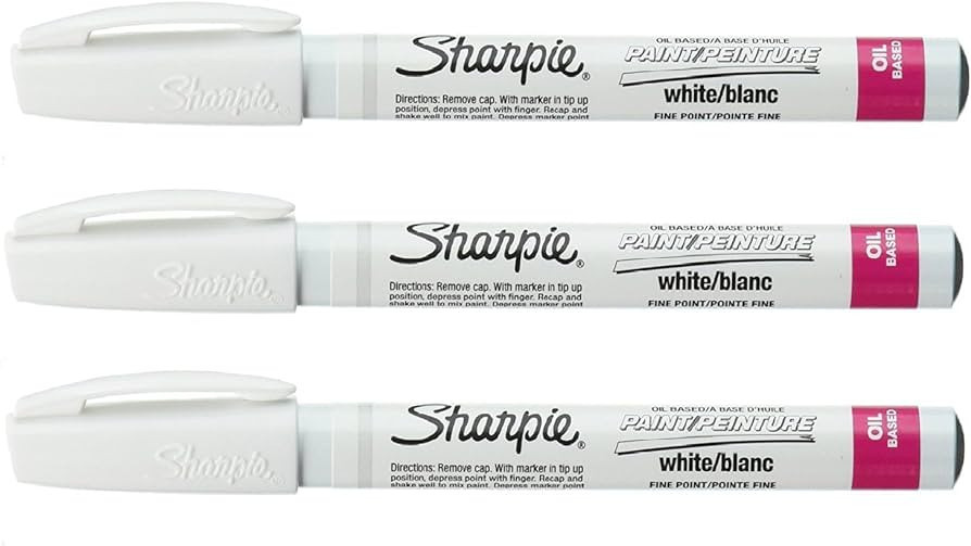 SHARPIE Fine Point Paint Marker [Set of 3] Color: White | Amazon (US)