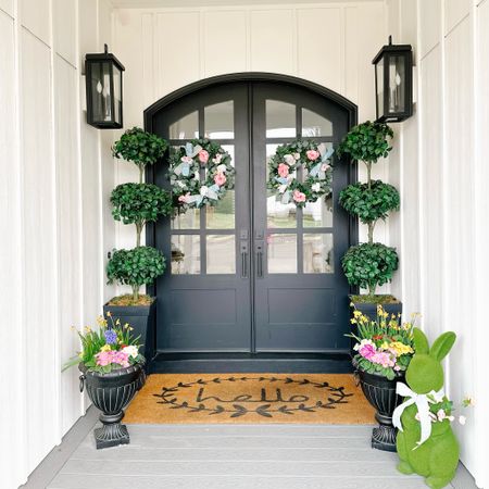 Front Porch Spring Edition 🐣

I added some fresh flowers to my front porch, faux wreaths + a precious little bunny 🐰 

Front Porch, Easter Decor, Moss Bunny, Topiaries, Flowers  

#LTKSeasonal #LTKhome #LTKstyletip