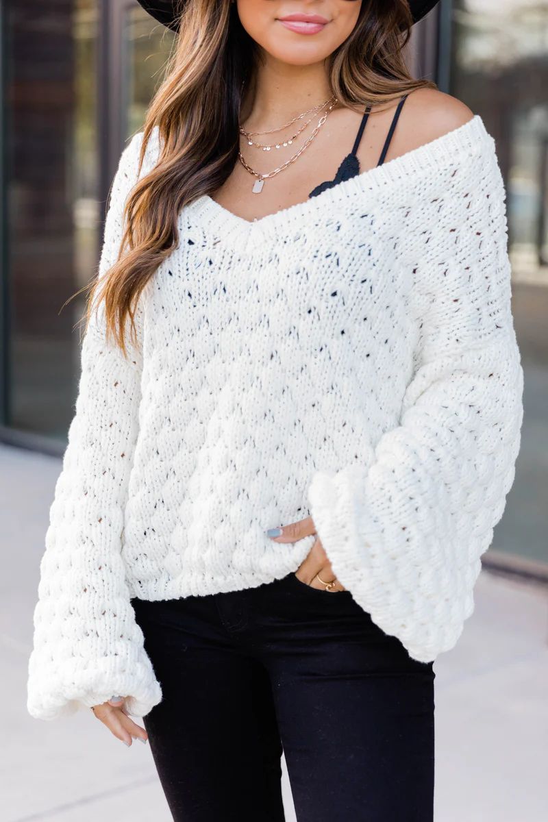 Better Than That Chunky Cropped Sweater Cream | The Pink Lily Boutique