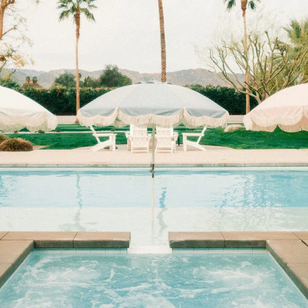 CLUB UMBRELLA - LAURENS PINK STRIPE | Perigold