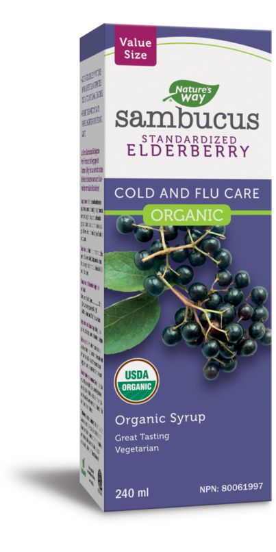 Nature's Way Sambucus Organic Elderberry Cold & Flu Syrup | Well.ca