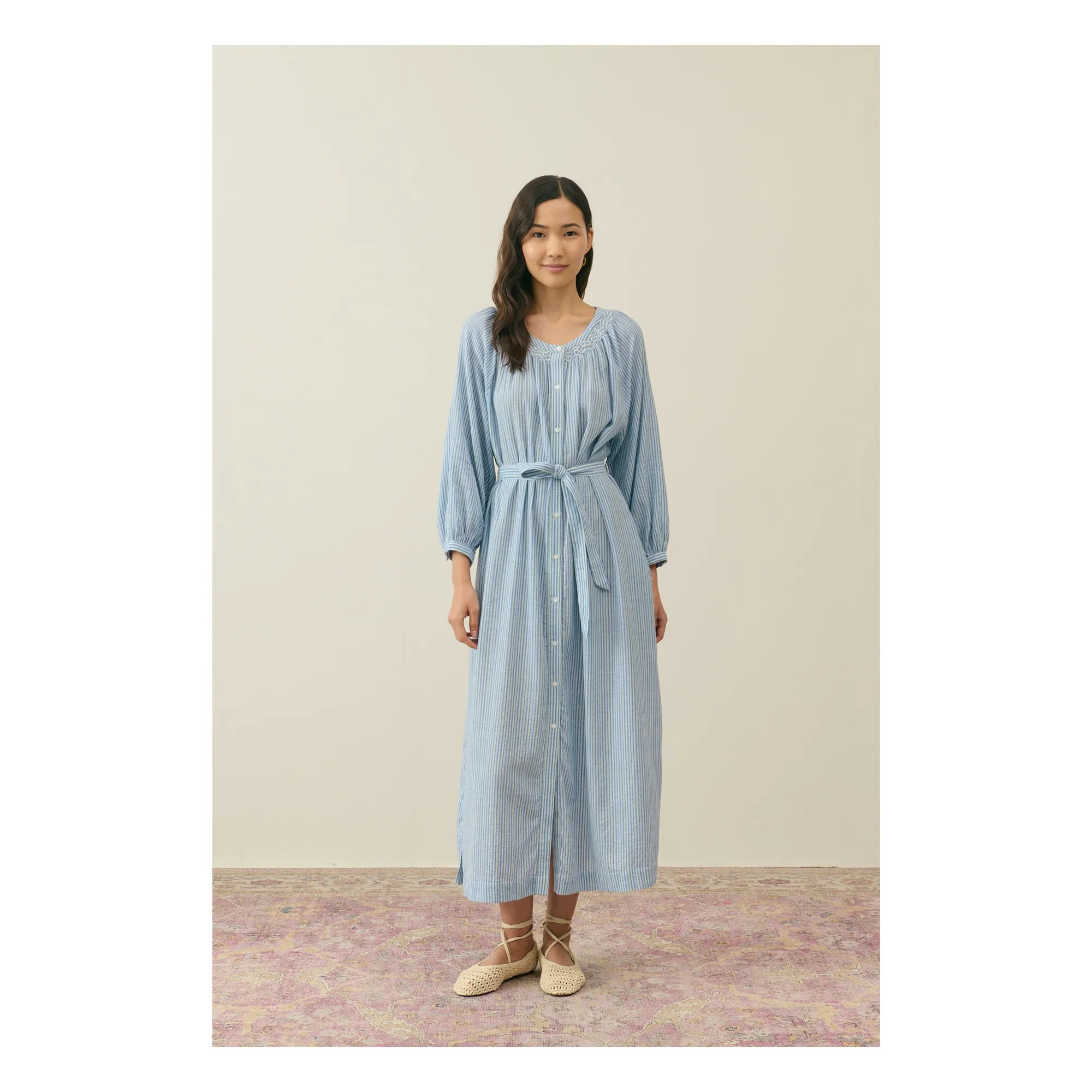 Cilona organic cotton dress - Women's collection | Blue | Smallable