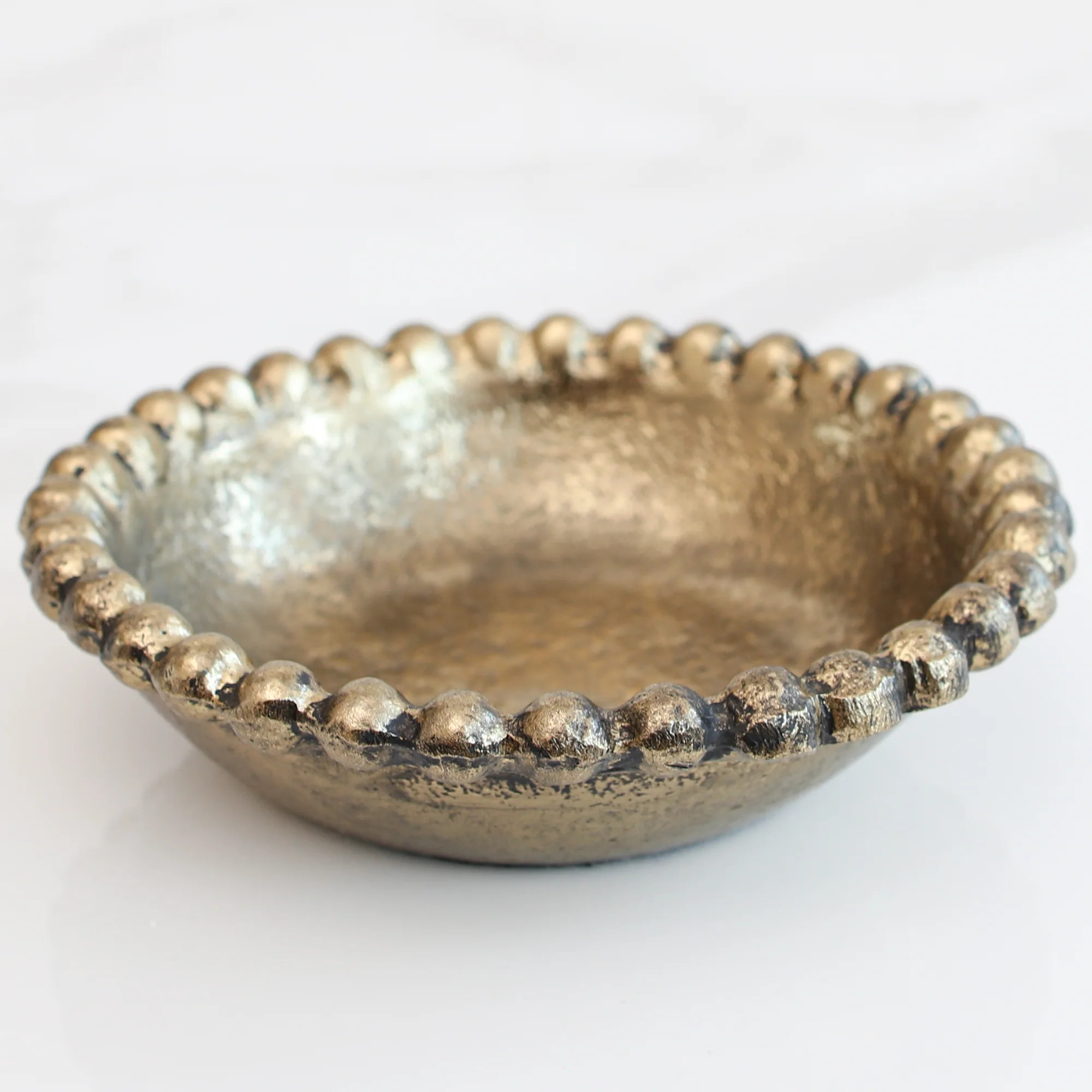 4.5" Gold Beaded Bowl | Interior Delights