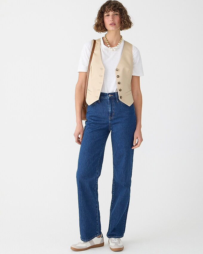 Full-length slim wide-leg jean in Brick lane wash | J. Crew US