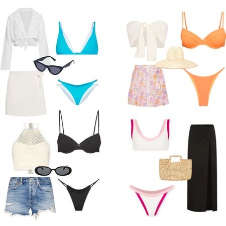 The perfect outfits for vacation!
#swimsuits #bikinis #shorts #skirts #springbreak 

#LTKU #LTKtravel #LTKstyletip