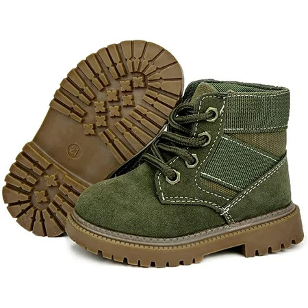 Toddler Boys Girls Boots Kids Work Boots Winter Snow Boots Lace Up Hiking Outdoor Boots (Toddler/lit | Walmart (US)