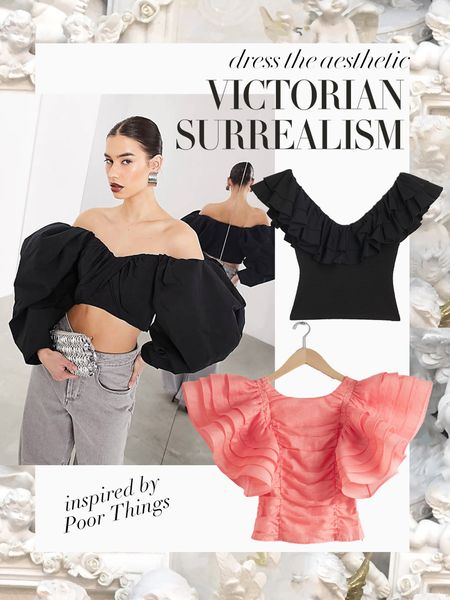 Dressy tops inspired by Bella Baxter in Poor Things… just love this Victorian Surrealism aesthetic 🗝️🗝️
Puff sleeve blouse | Wedding guest outfits spring | Ruffled | Big sleeves | Statement 

#LTKparties #LTKwedding #LTKstyletip