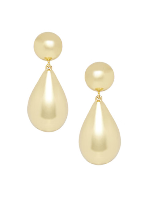 Small Goldtone Dome Teardrop Earrings | Saks Fifth Avenue