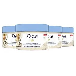 Dove Exfoliating Body Polish Scrub Reveals Visibly Smoother Skin Macadamia & Rice Milk Body Scrub... | Amazon (US)