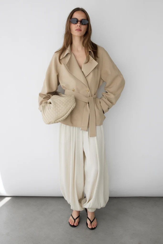 SHORT OVERSIZED TRENCH COAT | OAK + FORT