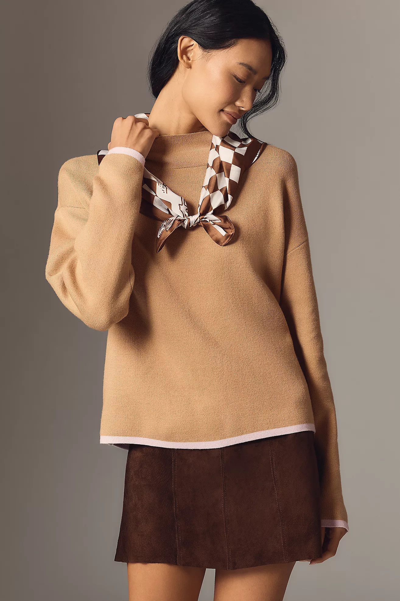 The Carys Mock-Neck Sweater by Maeve | Anthropologie (US)