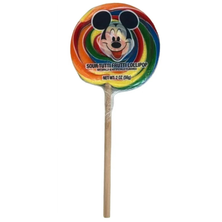 Disney Parks Lollipop - Mickey Mouse - Sour Tutti Frutti - 2oz New with Tag | Walmart (US)