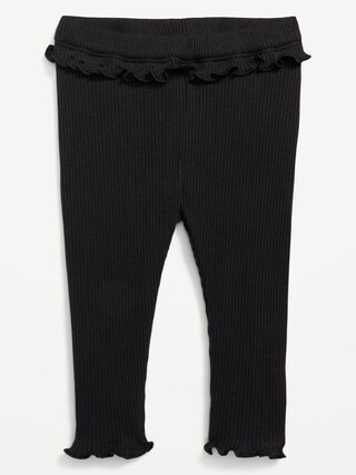 Rib-Knit Lettuce-Hem Leggings for Baby | Old Navy (US)