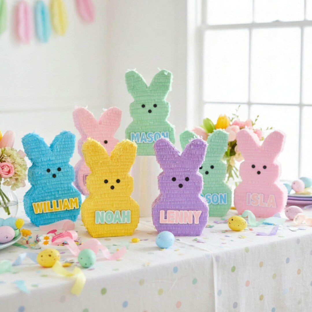 Personalized Easter Bunny Mini Piñata, Easter Basket Stuffer | Etsy (US)