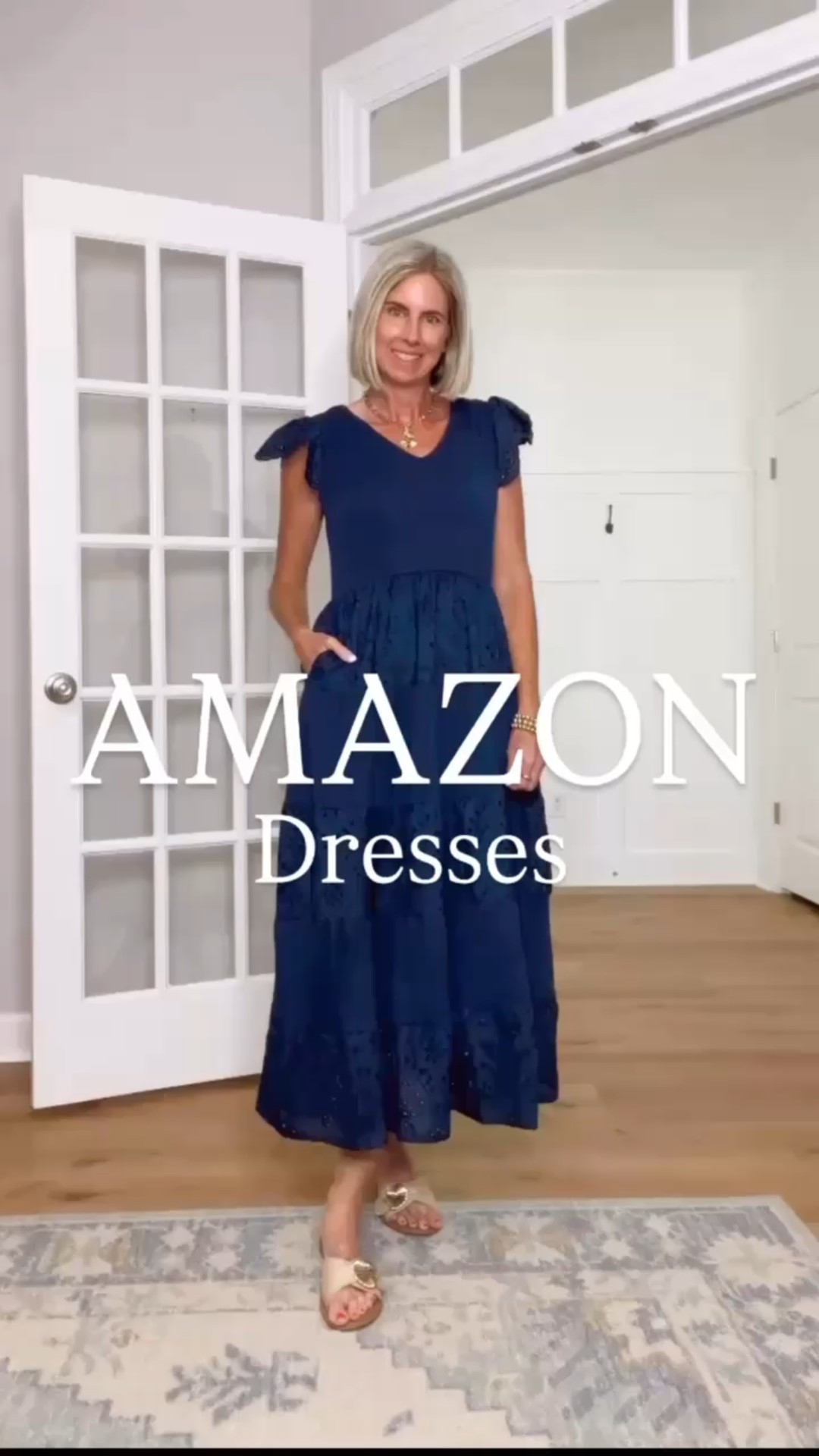 This Amazon eyelet dress is a good one! It is lined underneath and has pockets. Love the cute ruffle sleeve detail! Wearing a small and comes in other colors. 


Navy blue dresses 
Church dress 
Spring dress 
Maxi dress 
Vacation dress 




#LTKSeasonal #LTKFindsUnder50 #LTKSaleAlert