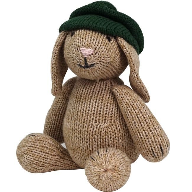 Plush Newsboy Bunny, Brown | Maisonette