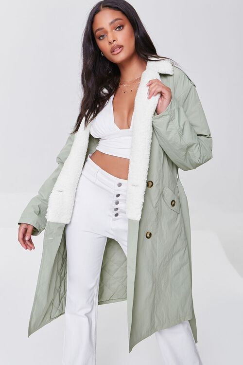Double-Breasted Belted Trench Coat | Forever 21 | Forever 21 (US)