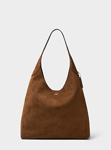 Brooklyn square suede tote bag | Simons