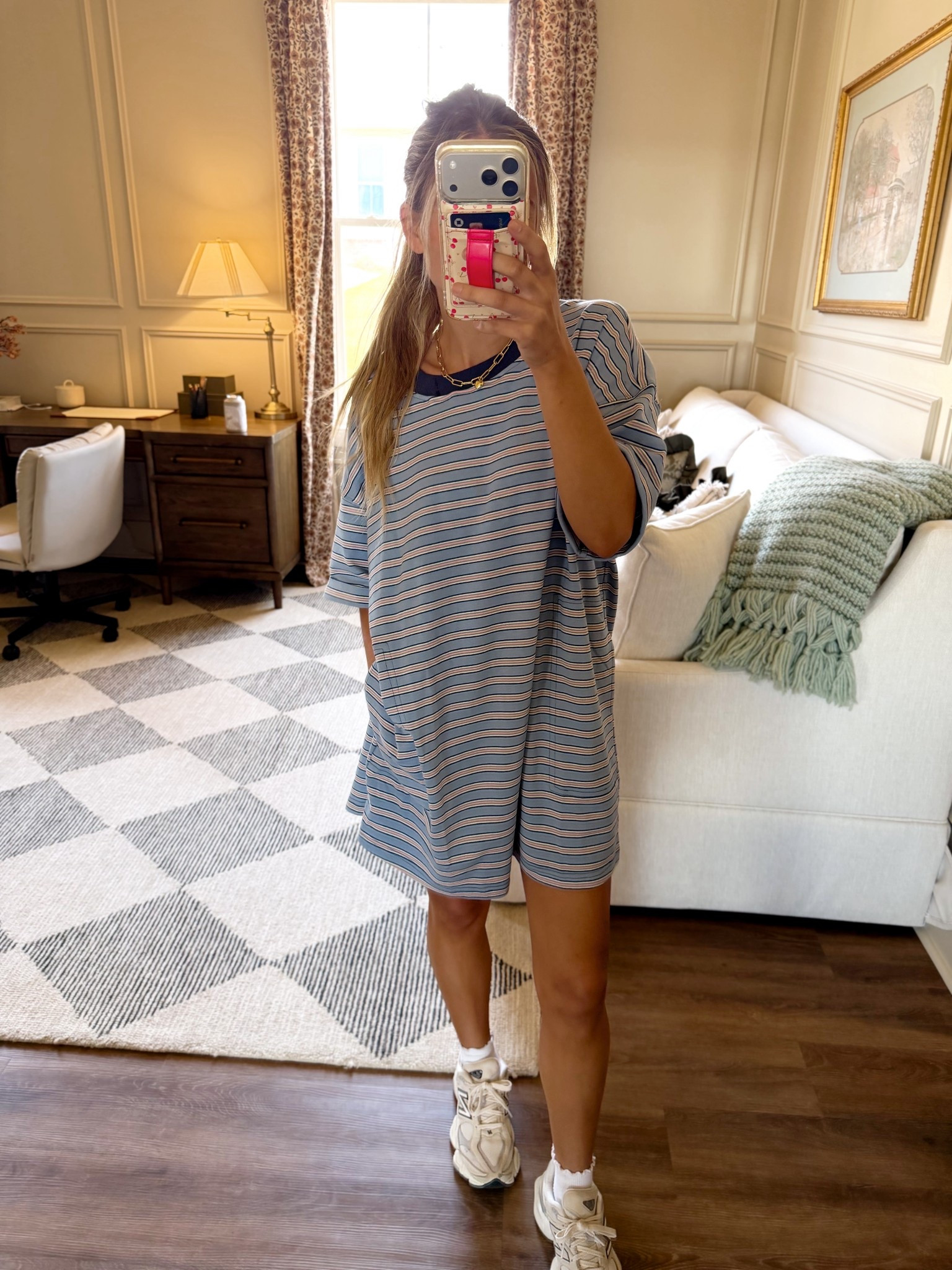 So obsessed with all the stripes lately!!! Thinking this would be so cute with a denim shirt tied around the waist!! 

#LTKootd #LTKgrwm #LTKdayinmylife