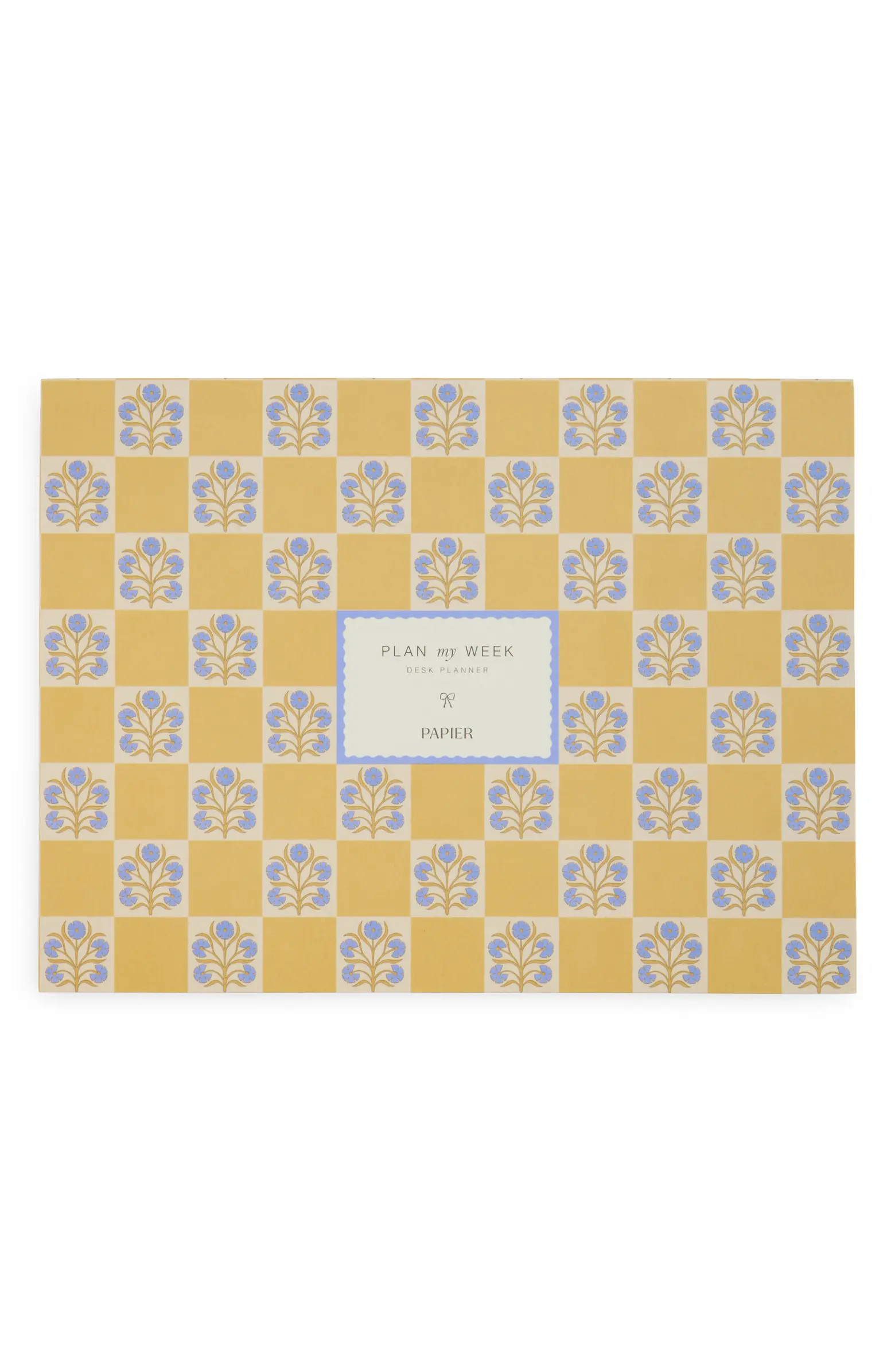 Papier Floral Checkerboard Weekly Desk Planner | Nordstrom | Nordstrom