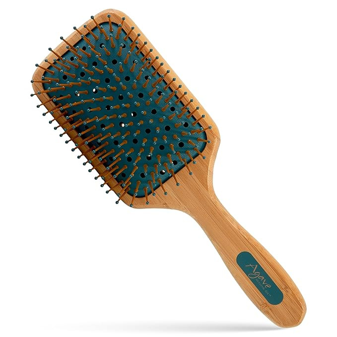 Agave Natural Bamboo Paddle Brush Lightweight Detangling & Smoothing Hair Brush | Amazon (US)
