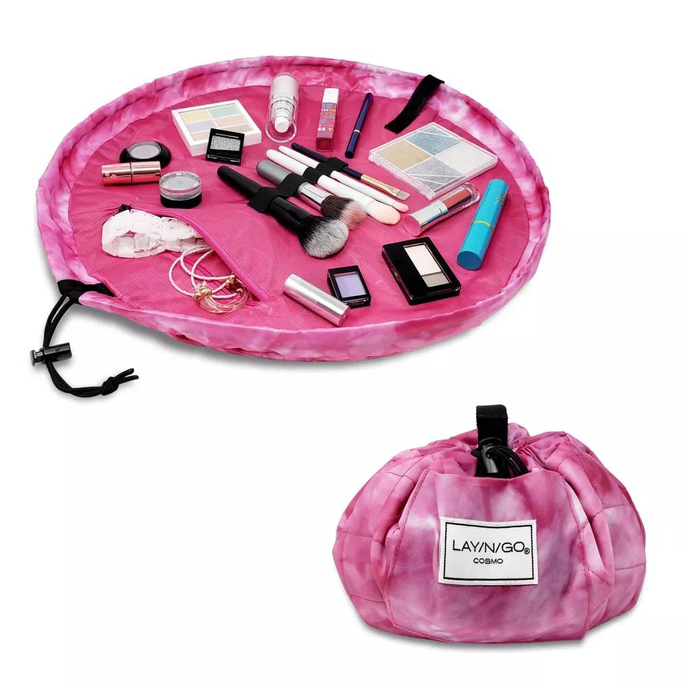 Lay-n-Go Cosmo Deluxe 22 Cosmetic Bag in Pink