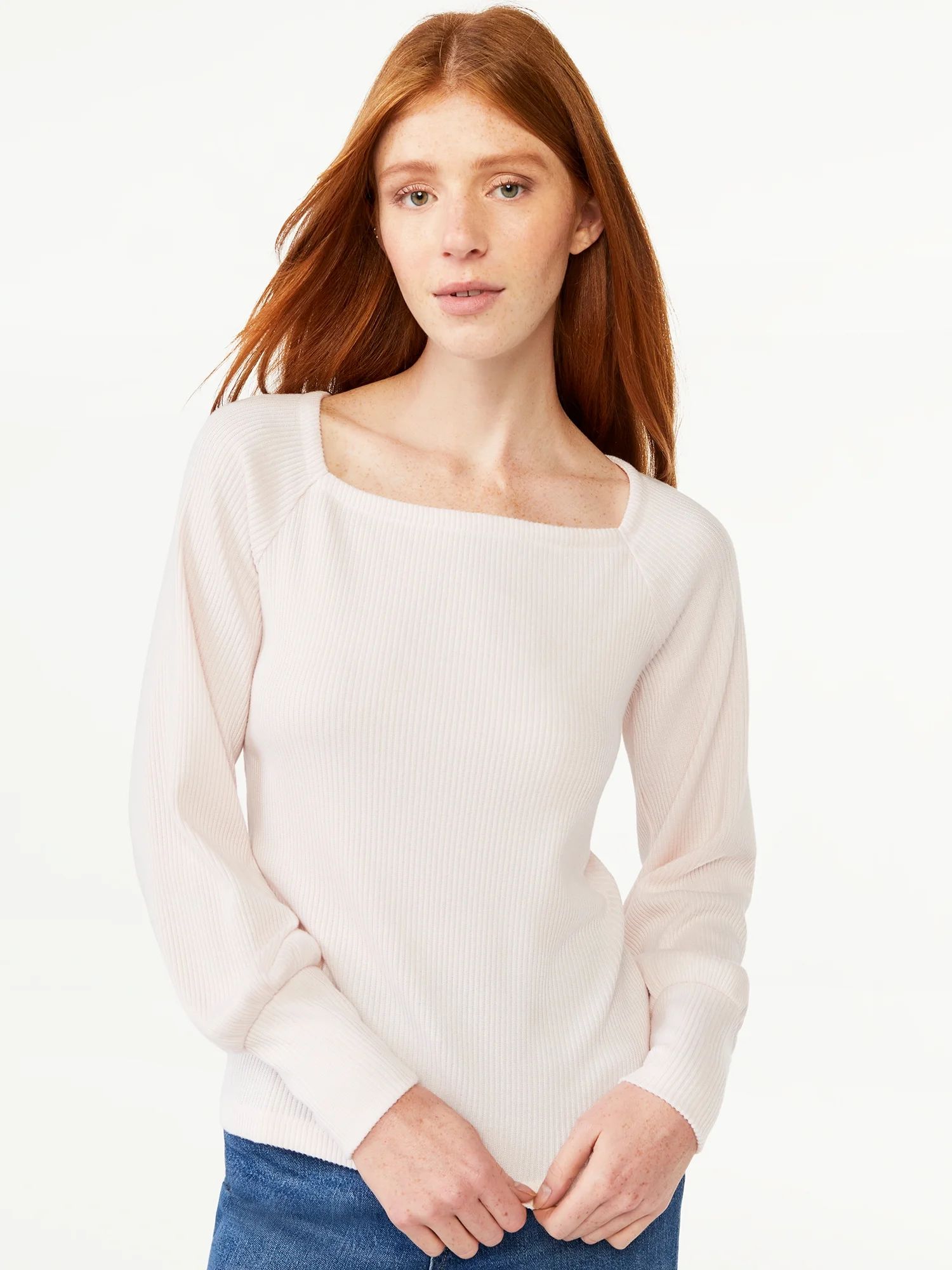 Free Assembly Women's Tie Back Top with Blouson Sleeves | Walmart (US)