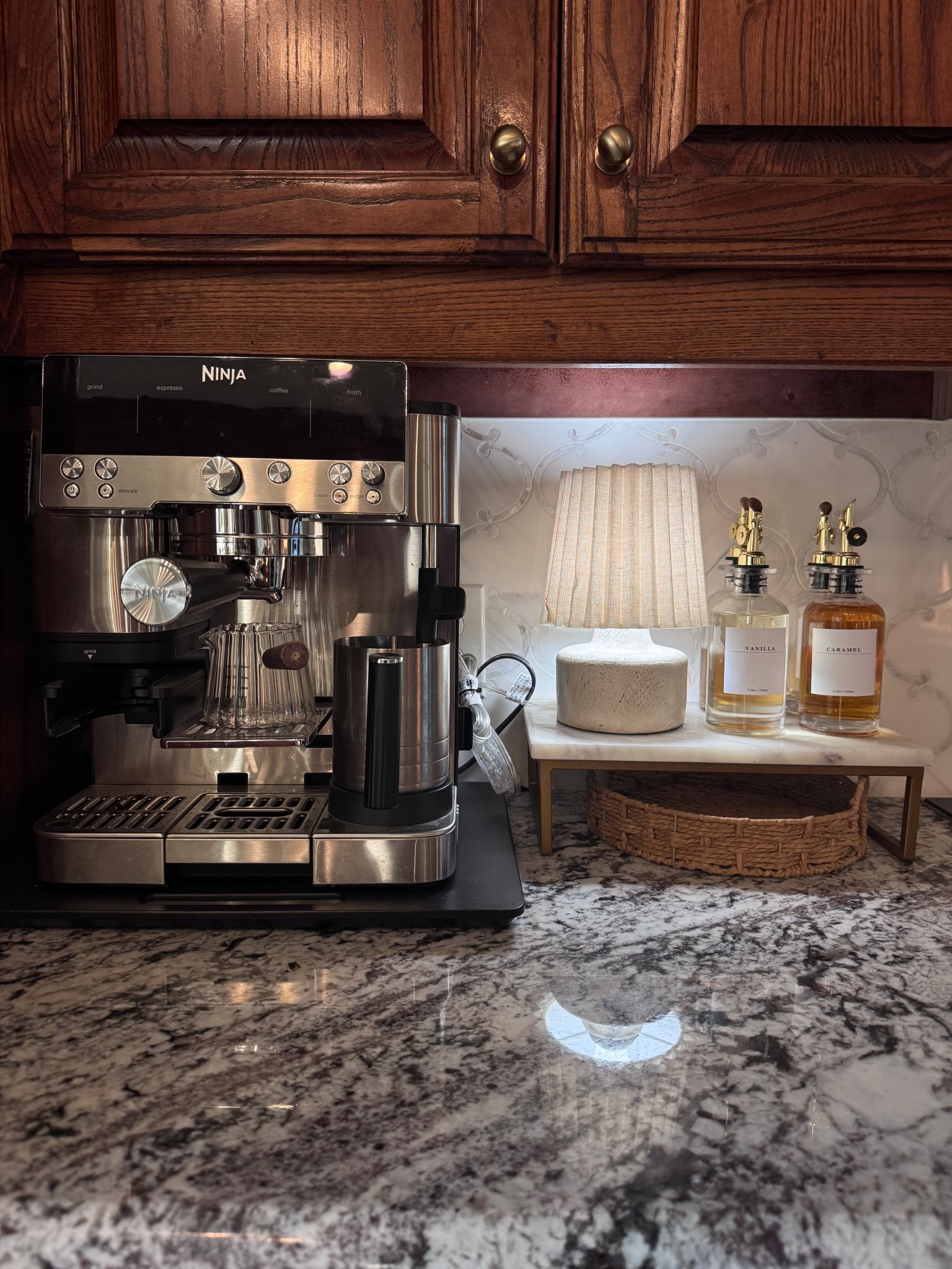 This $12 mini lamp really elevated our little coffee corner 

#LTKHome