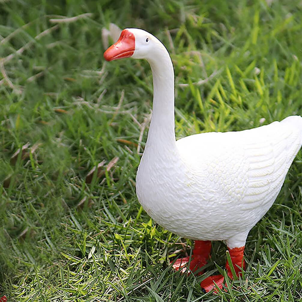 Goose Statue Plastic Goose Figurine Garden Goose Sculpture Desktop Goose Ornament Animal Figurine... | Amazon (US)