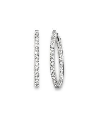 Inside-Out Diamond Hoop Earrings in 14K White Gold, 0.50 ct. t.w. - 100% Exclusive | Bloomingdale's (US)