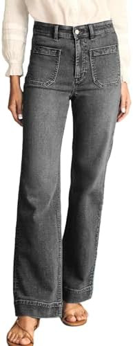 Astylish Women's Wide Leg Jeans High Waisted Stretchy Straight Leg Jeans Loose Trendy Denim Pants... | Amazon (US)