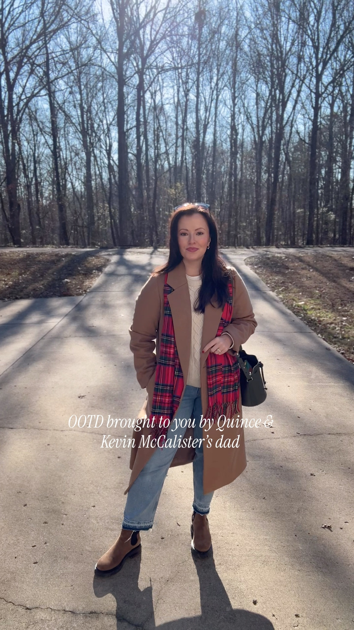 It’s giving home alone chic and we LOVE a cozy dad coat! Haha

Women’s Camel cashmere wool coat from Quince (size medium)
Ivory cableknit sweater 
Weatherproof Chelsea boots  
Casual Christmas outfit 

#LTKSeasonal #LTKHoliday